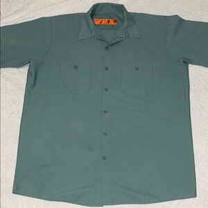 RED KAP Men’s Work Shirt Hunter EUC XL